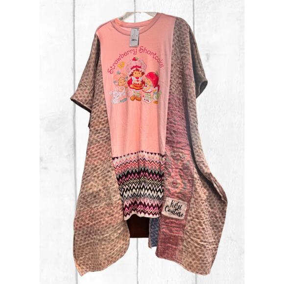 Strawberry Shortcake Kantha Upcycle Dress One-Size fits S-3X - Picture 1 of 1
